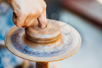 Pottery Craft Wheel Ceramic Clay Potter Human Hand