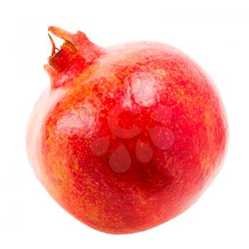 Ripe Pomegranate Fruit Isolated On White Background