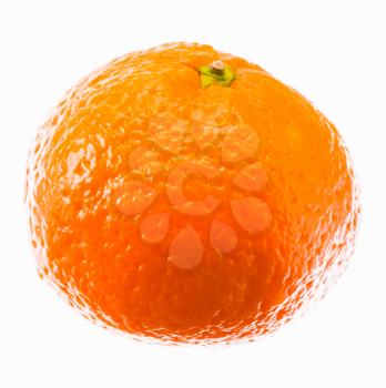 Ripe Mandarin Citrus Isolated Tangerine Mandarine Orange On White Background.