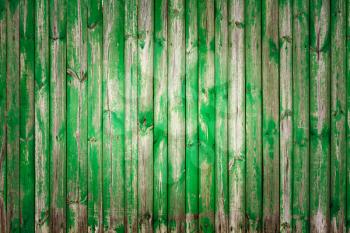 The Green Grunge Wood Texture With Natural Patterns. Surface Of Old Wood Paint Over.
