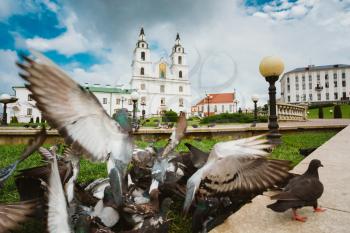 The Cathedral Of Holy Spirit In Minsk - The Main Orthodox Church Of Belarus - Famous Place And Symbol Of Capital - Minsk