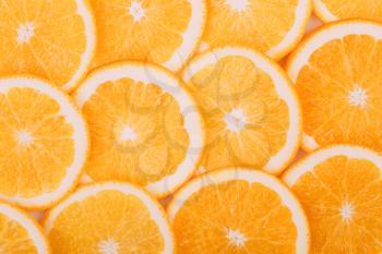 Orange Fruit Background. Summer Oranges. Healthy Food Concept