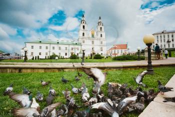 The Cathedral Of Holy Spirit In Minsk - The Main Orthodox Church Of Belarus - Famous Place And Symbol Of Capital - Minsk