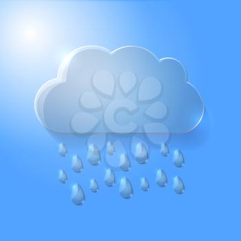 Vector illustration of glass cloud