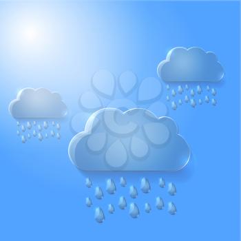 Vector illustration of glass clouds