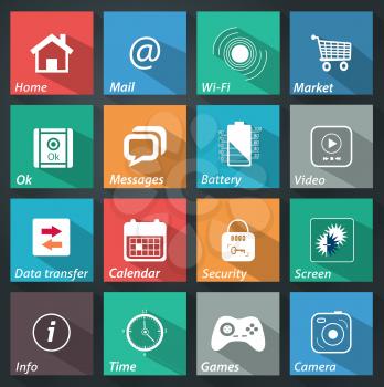 Flat icons for web and mobile applications set 3