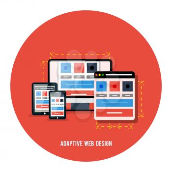 Responsive web design concept