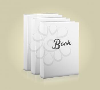 Front view of blank book