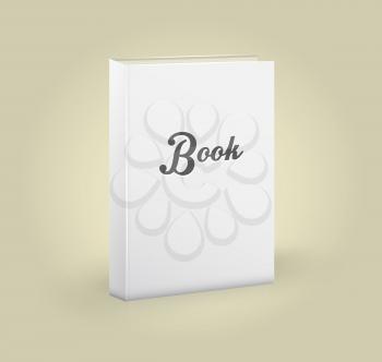 Front view of blank book