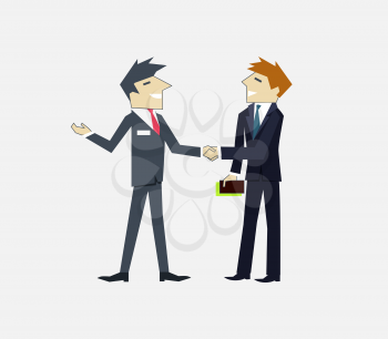 Partners people icon flat design. Partnership business, man and teamwork, cooperation contract, deal and handshake, professional corporate, communication and coworking illustration on white