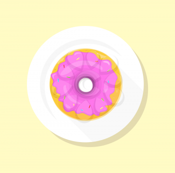 Donut logo. Sweet donuts design flat food. Doughnut, donuts coffee, donut isolated, coffee and cookies cake bakery, dessert menu, snack pastry, tasty. Donuts shop. Donut icon. Donuts glaze