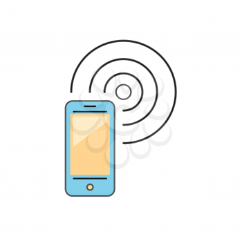 Smartphone icon call isolated on white background. Vector illustration