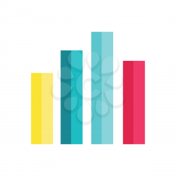 Analysis data charts isolated on white. Diagram charts in flat design. Infographics and charts, diagram marketing, report data, statistic, finance presentation. Set of graphs, charts. Vector