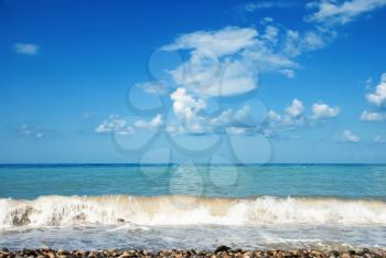 seascape with beautiful blue skies