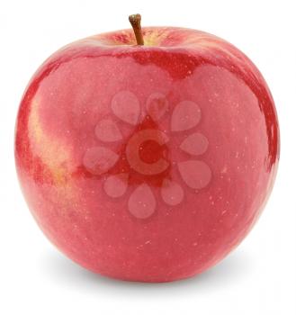 Red apple on white background. clipping path