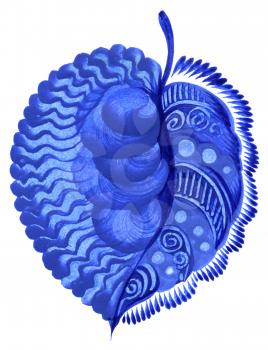 Royalty Free Clipart Image of a Decorative Leaf