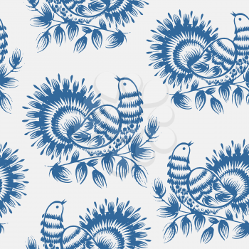coloured seamless pattern with motive of flower