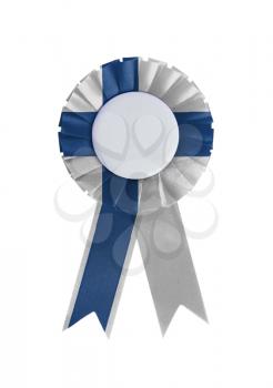 Award ribbon isolated on a white background, Finland