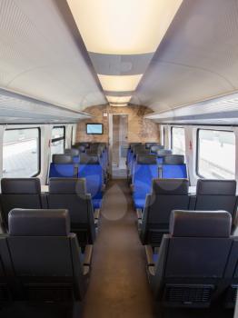 Inside of a modern dutch train coupe