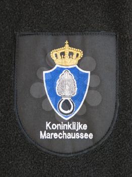 Clothing of the dutch military police, close-up
