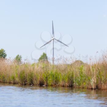 Concept of wind energy, the dutch landscape
