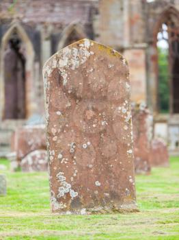 Very old gravestone in the cemetery, Scotland