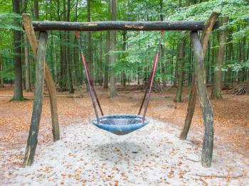 Swing in a park, playground for kids