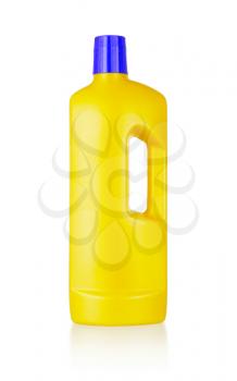 Plastic bottle cleaning-detergent, isolated on white