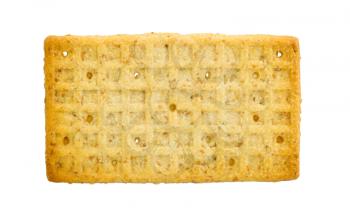 Simple cracker isolated on a white background