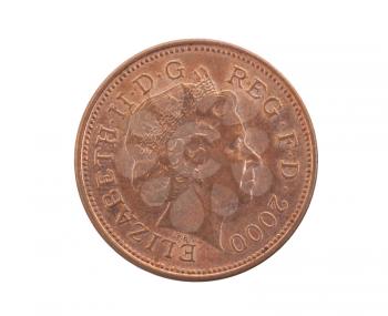 Two Pence coin isolated over a white background