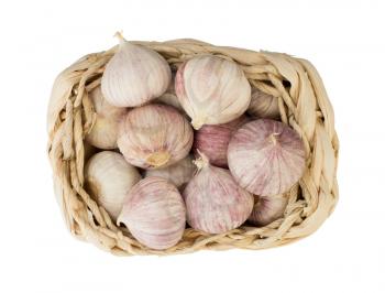 Raw garlic (small) isolated on a white background