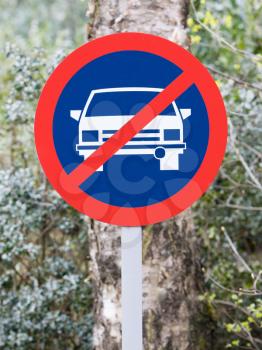 No parking road sign old, dutch road