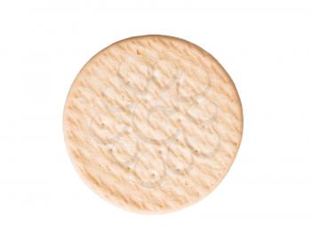 Tasty biscuit background, view from above, isolated