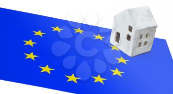 Small house on a flag - Living or migrating to the European Union