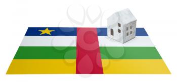 Small house on a flag - Living or migrating to Central African Republic