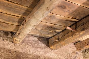 Wooden contruction on an old house in Austria