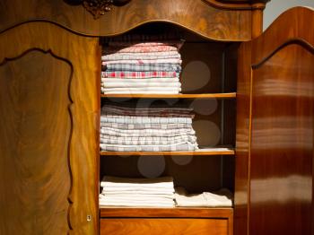 Old clothes in a vintage cupboard - 19th century