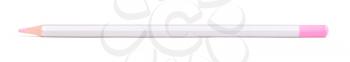 Wooden color pencil, isolated on a pure white background - pink