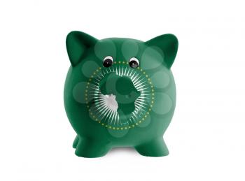 Ceramic piggy bank with painting of national flag, African Union