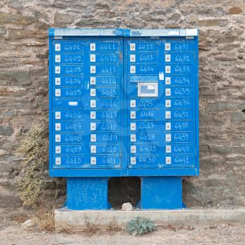 Rural mailbox in a village in Greece