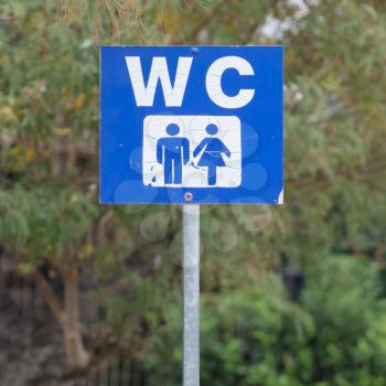 WC or toilet - Simple sign in Greece