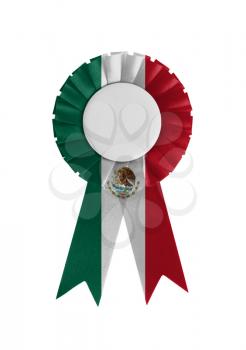 Award ribbon isolated on a white background, Mexico