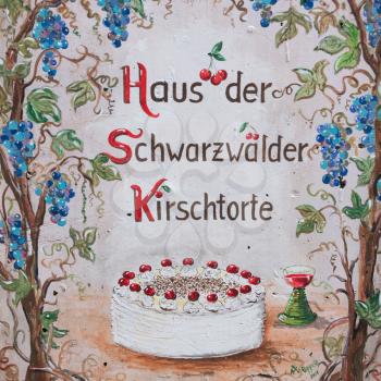 Illustration of the famous Schwarzwalder Kirschtorte - Germany