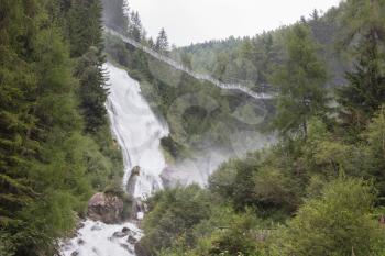 Waterfall in the Austrian Alps - Stuibenfall waterfall