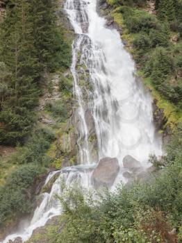 Waterfall in the Austrian Alps - Stuibenfall waterfall