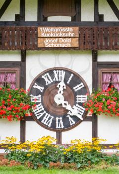 TRIBERG, GERMANY - AUGUST 21 2017: Biggest Cuckoo Clock in the World at Schonach