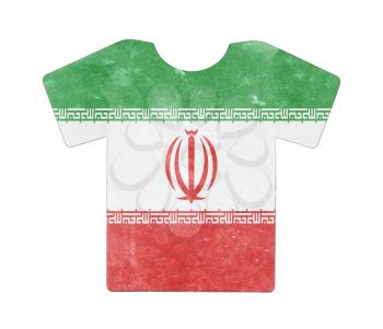 Simple t-shirt, flithy and vintage look, isolated on white - Iran