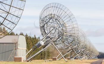 Large array radio telescope in the Netherlands