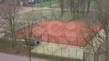 Tenniscourt in the winter - Waiting to be used