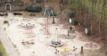 Old playground in the Netherlands - No children playing